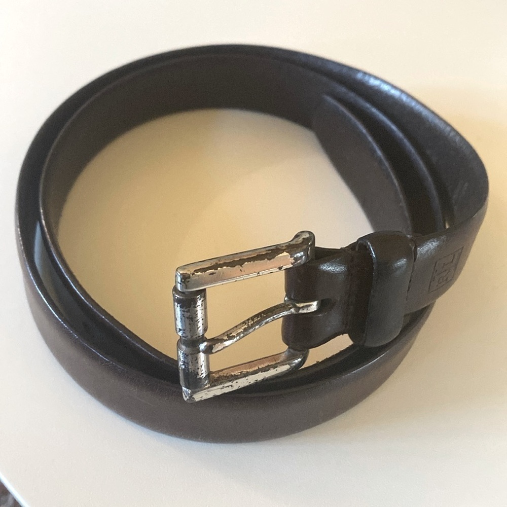 Ralph Lauren Genuine Italian Leather Belt Sz 36 Men’s Brown Classic distressed